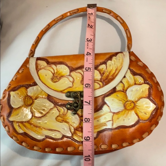 Mini Boho Tooled Leather Purse - Picture 5 of 6